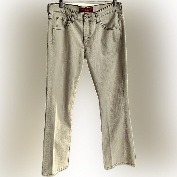 Y2K Levi’s Nouveau 515 Boot Cut Low Rise Stretch Light Tan Jeans Women’s Sz 10 - Picture 3 of 16